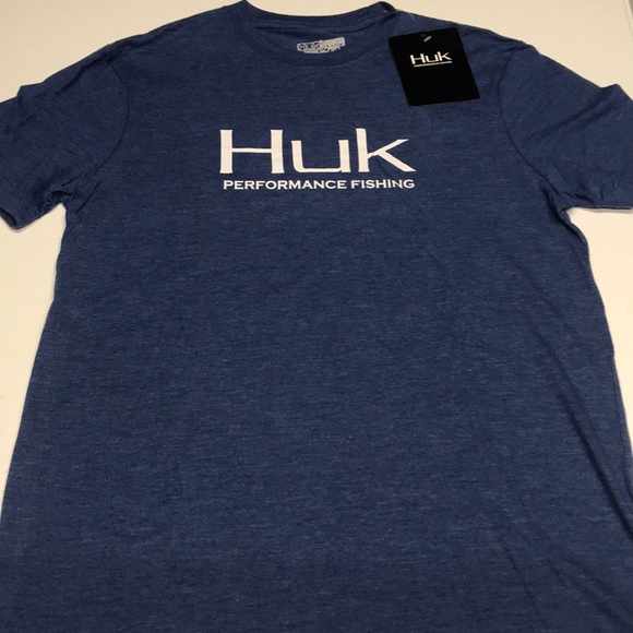 🆕 HUK FISHING Mens Small Blue Tee Shirt - Picture 2 of 4
